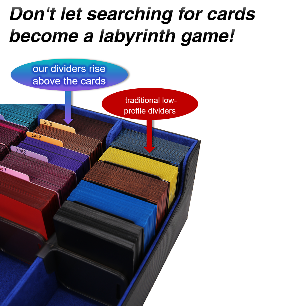 4 Row Card Storage with clip dividers