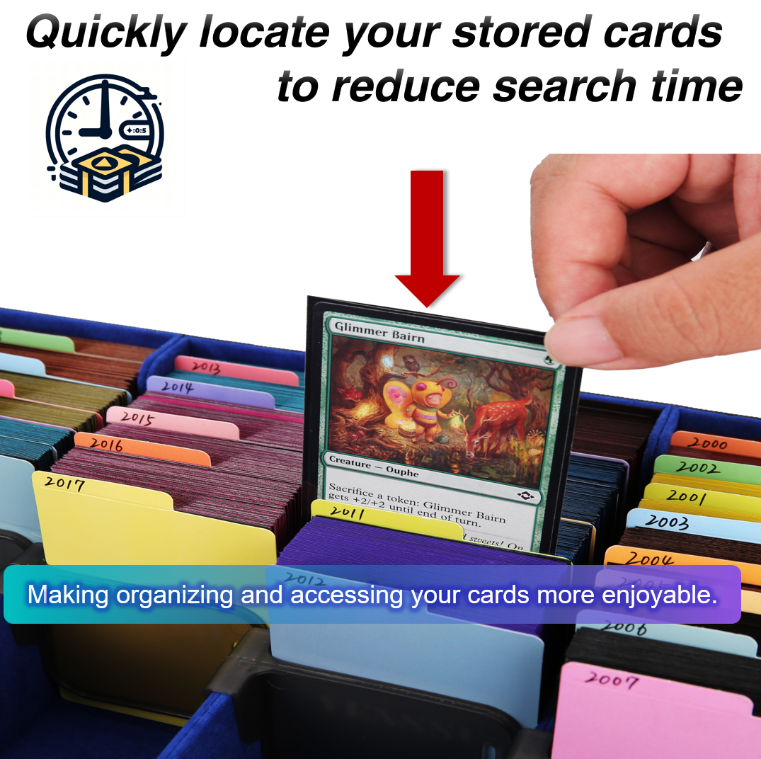 4 Row Card Storage with clip dividers