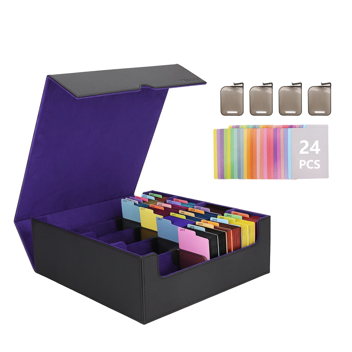4 Row Card Storage with clip dividers