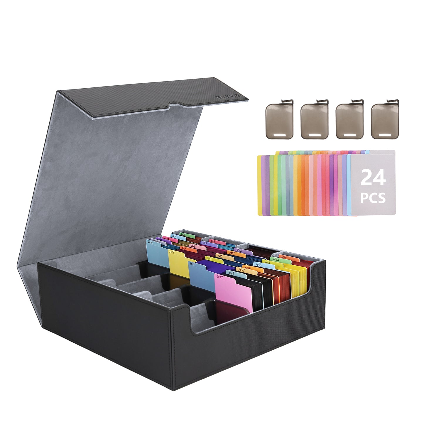 4 Row Card Storage with clip dividers