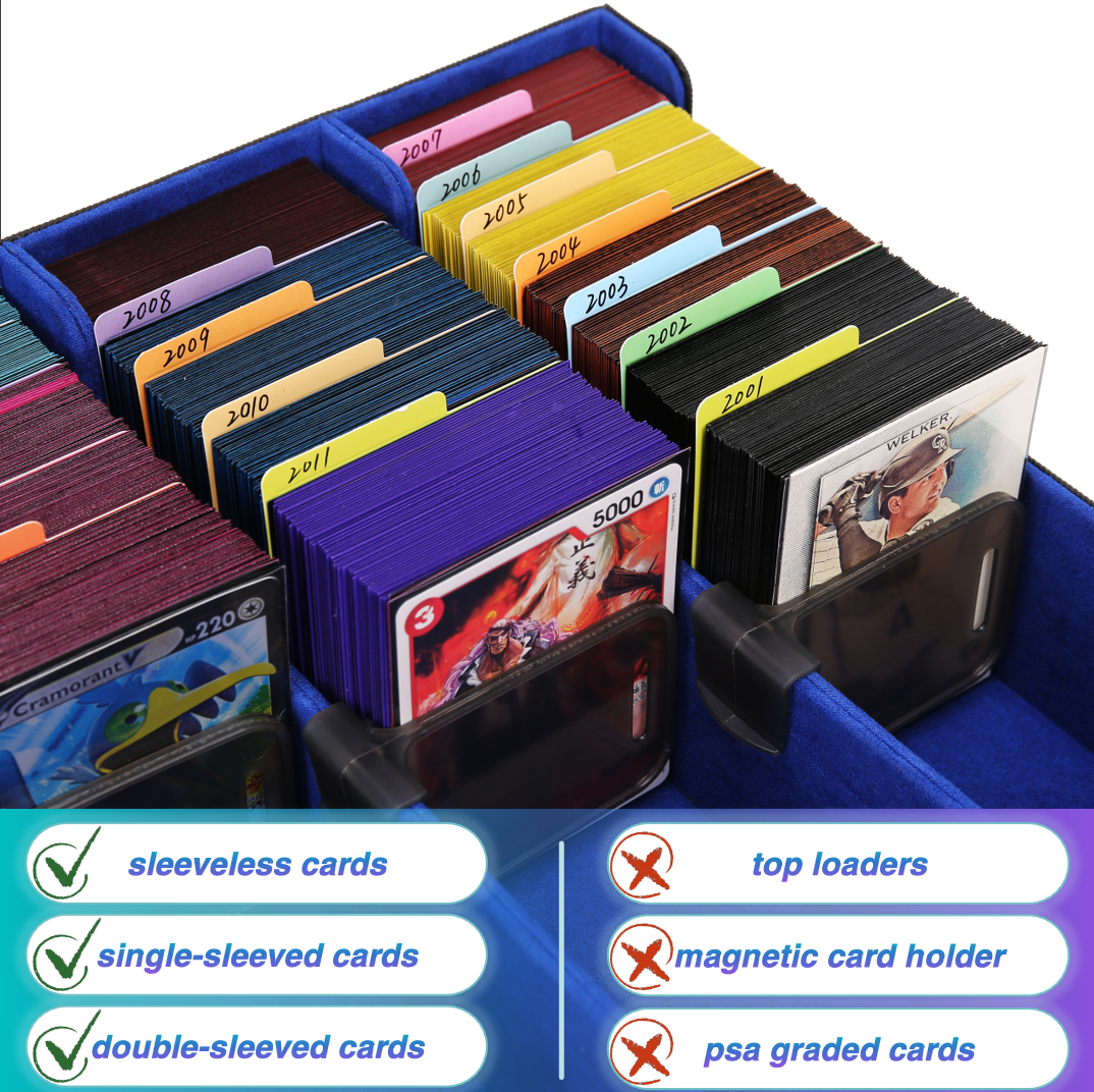 4 Row Card Storage with clip dividers