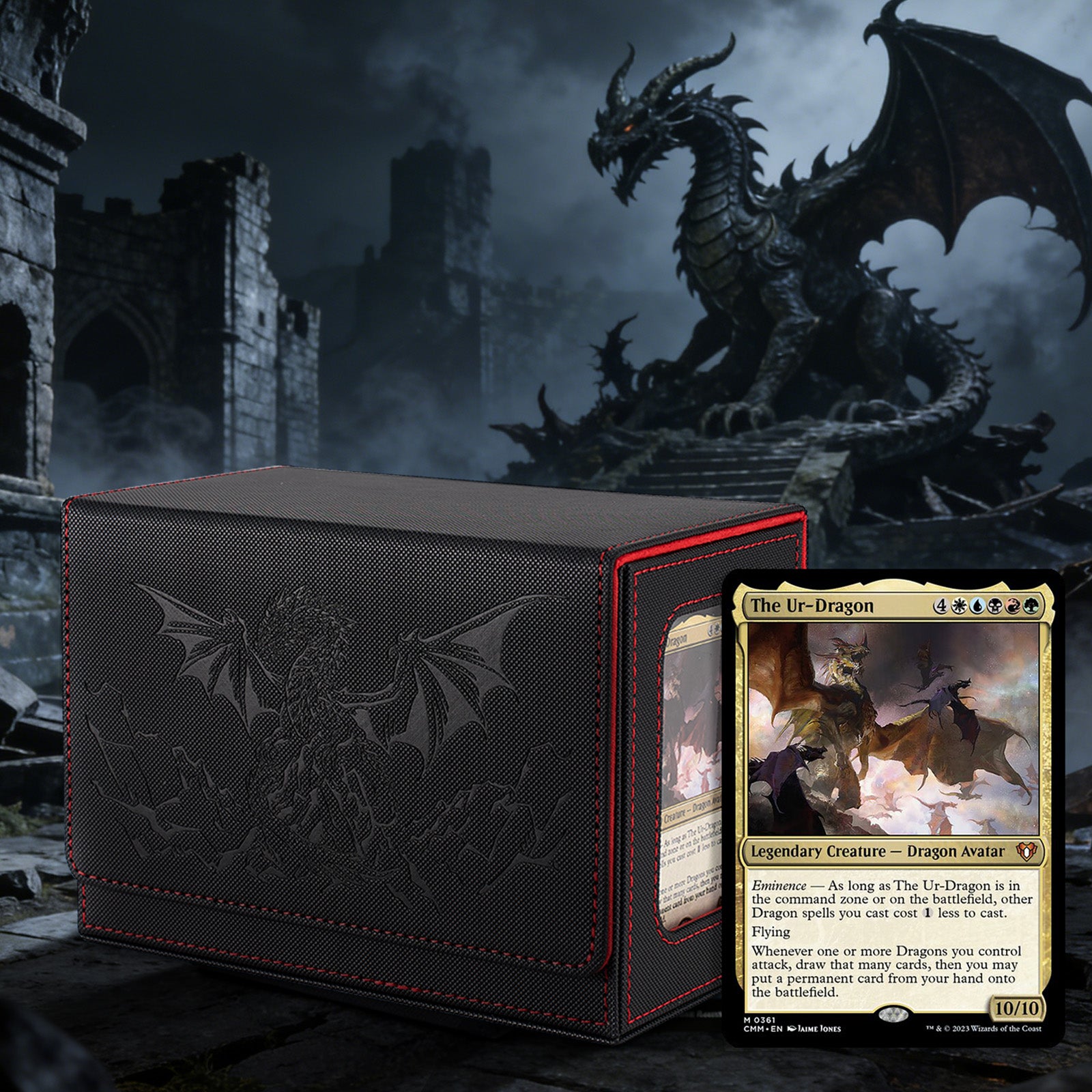 MTG Themed Commander Deck Box with Dice Tray