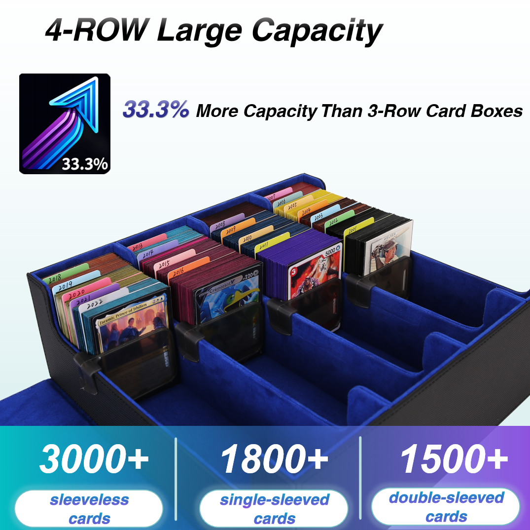 4 Row Card Storage with clip dividers