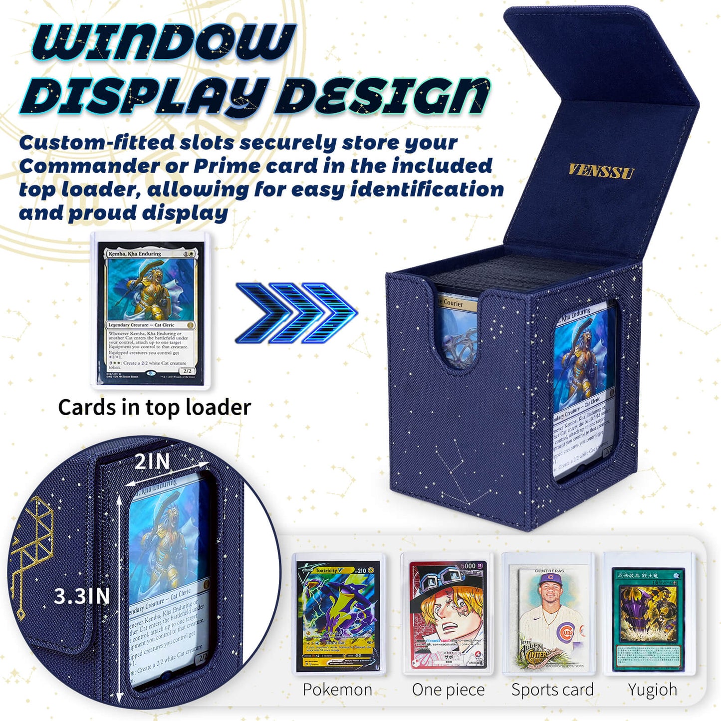 100+ Card Deck Box with one display window