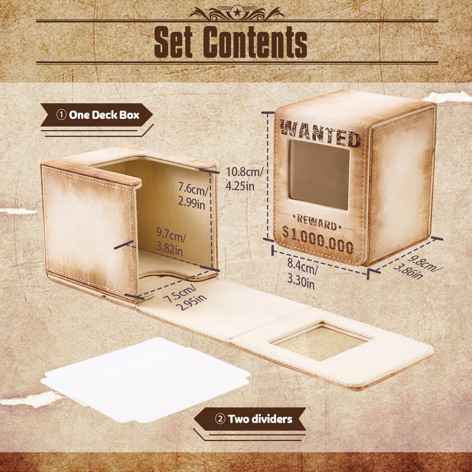 Wanted Poster Themed Deck Box