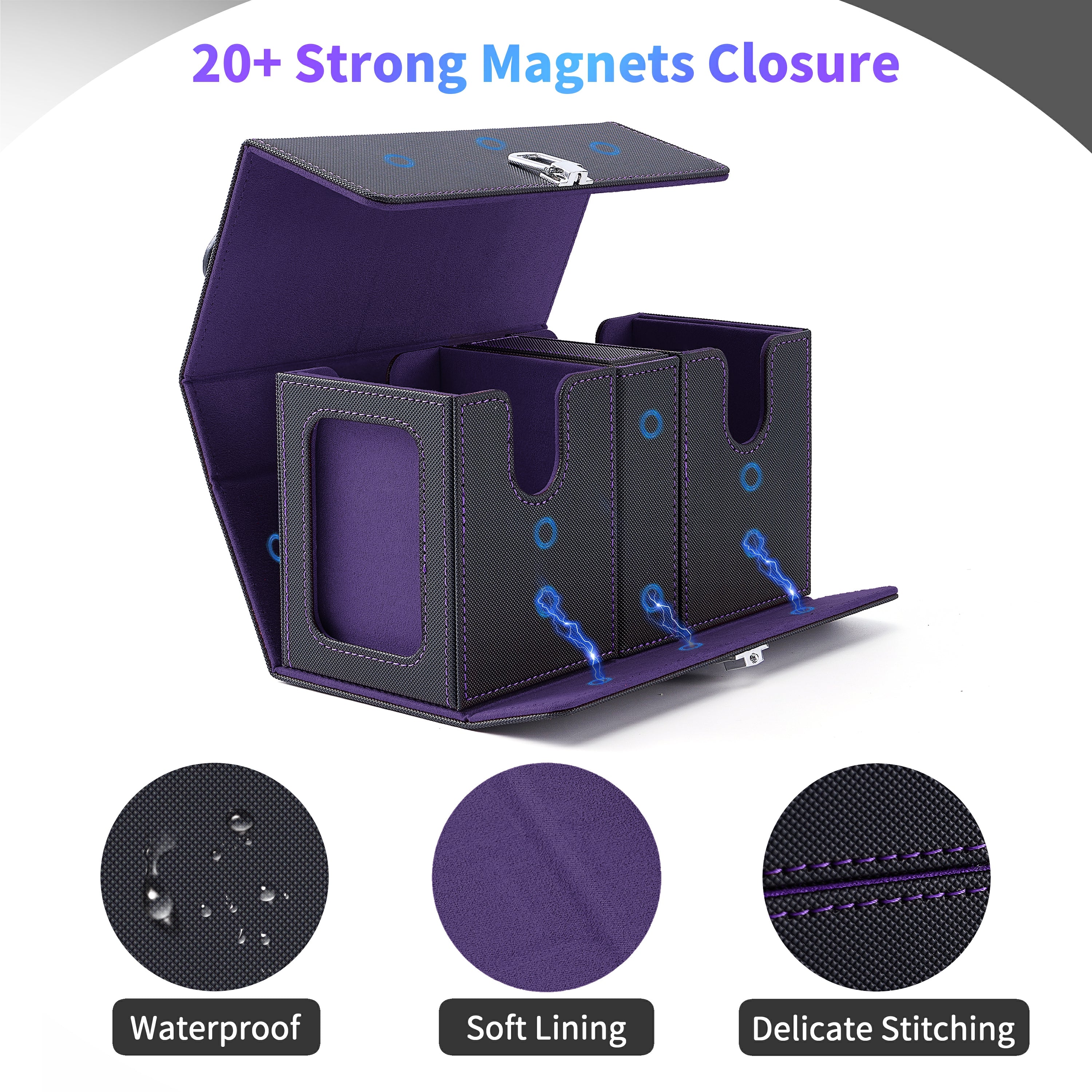 3 in 1 Card Carrying Case Fits 200+ Double-sleeved