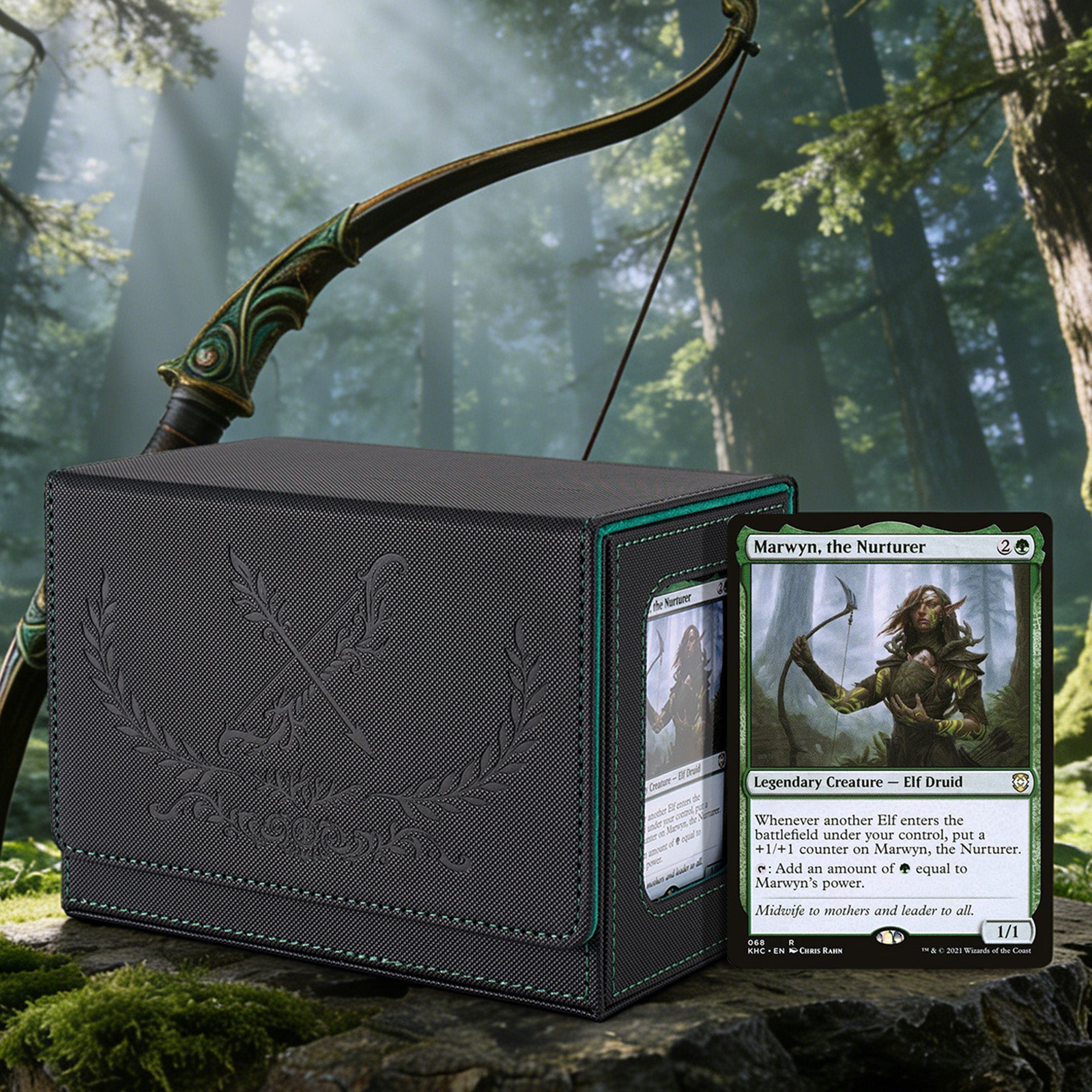 MTG Themed Commander Deck Box with Dice Tray