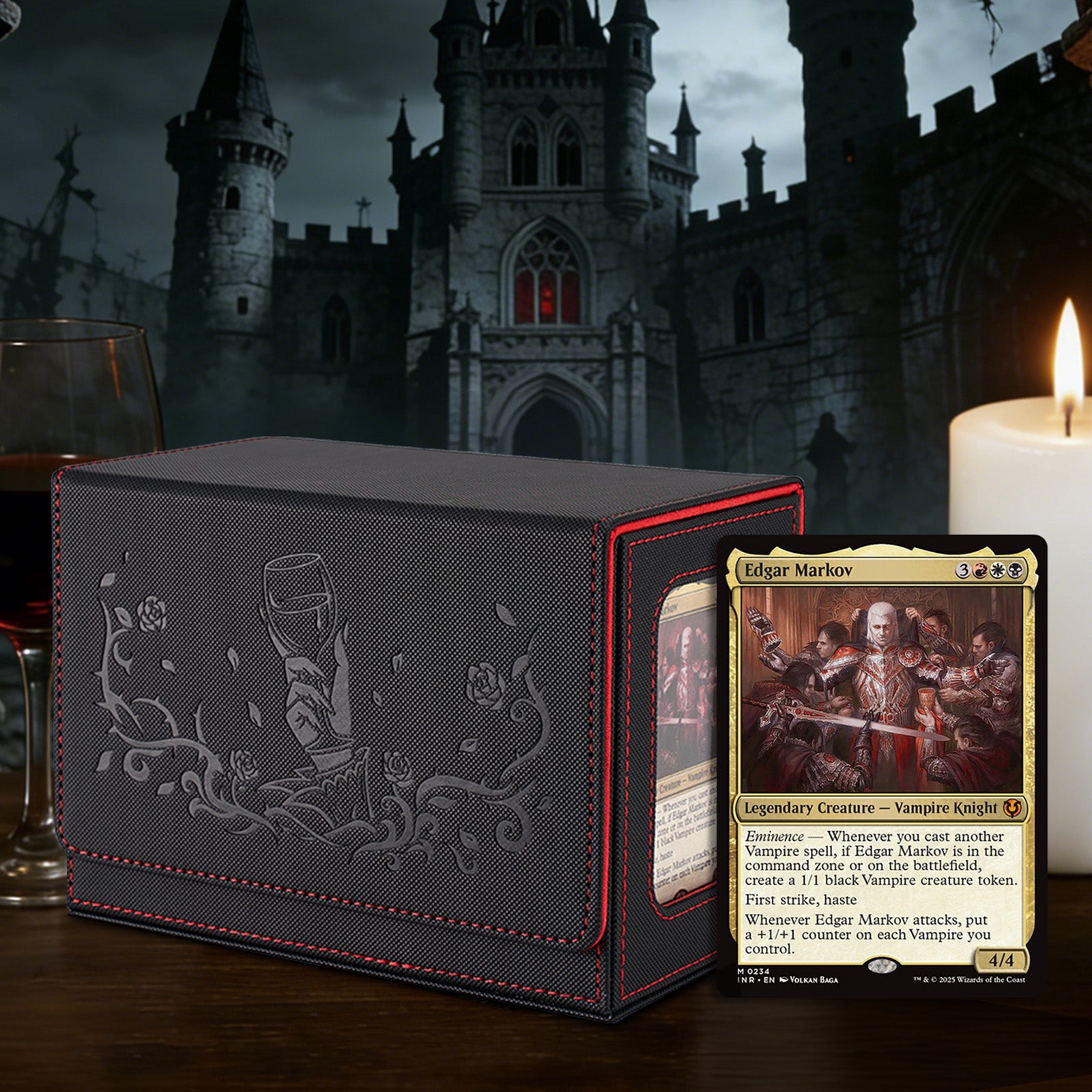 MTG Themed Commander Deck Box with Dice Tray