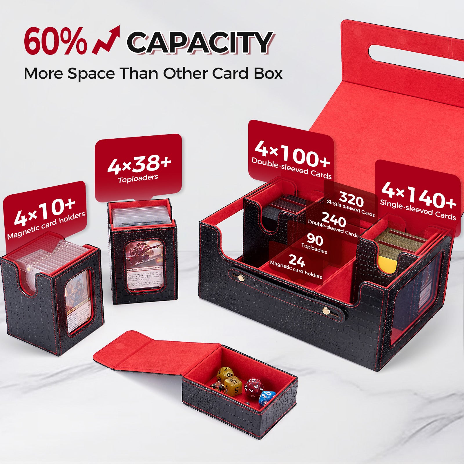 5 in 1 PU Leather Card Storage Case