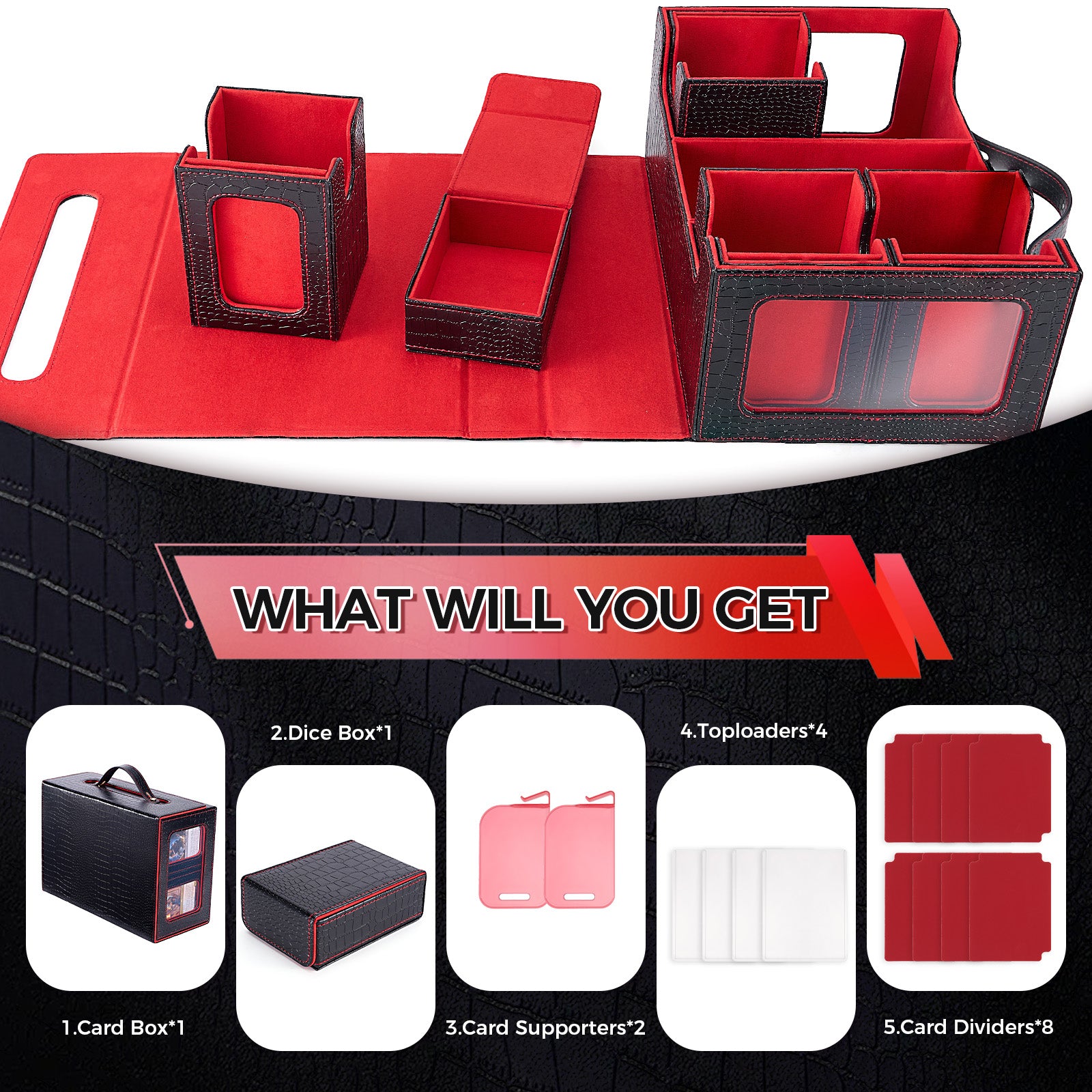 5 in 1 PU Leather Card Storage Case