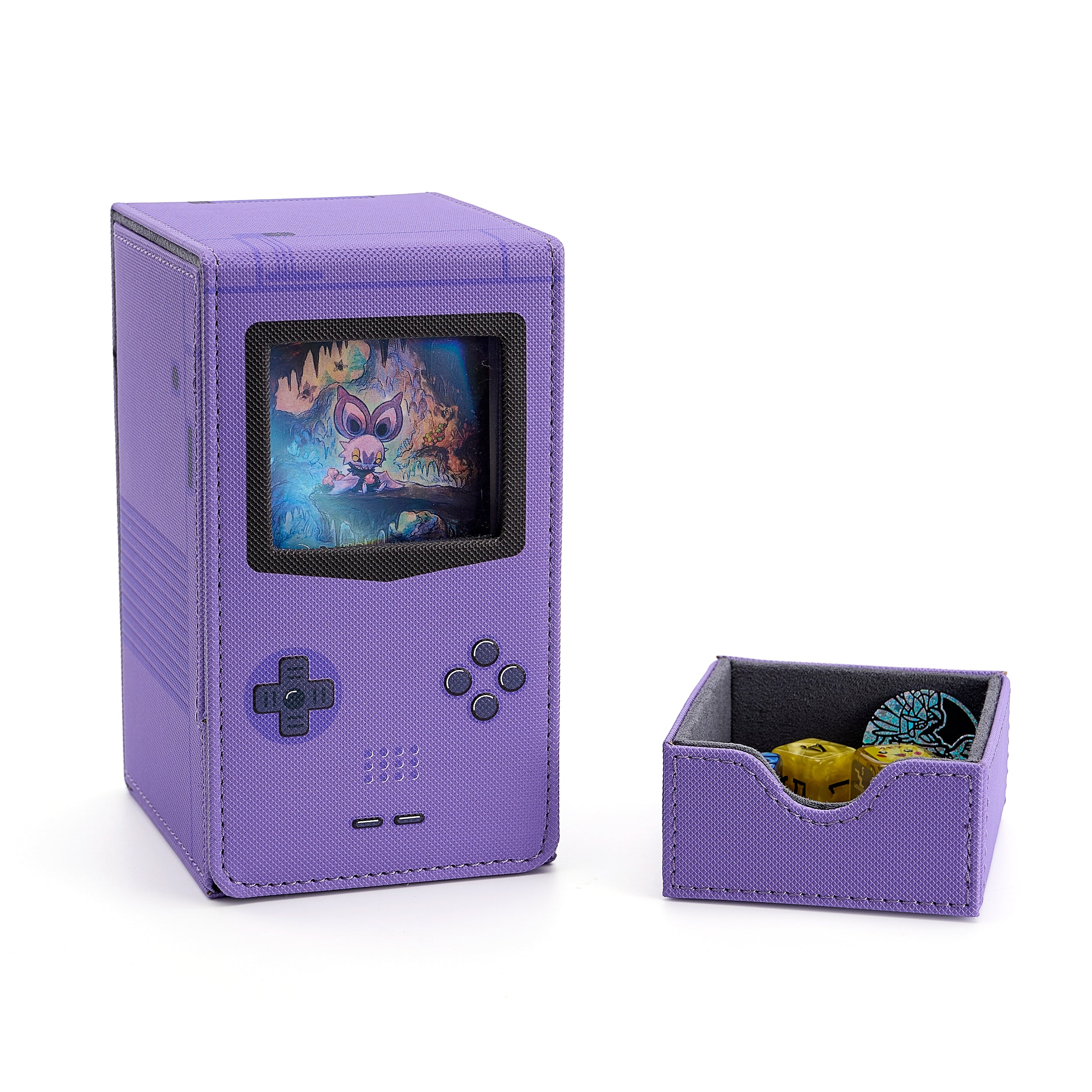 Retro Gaming Console MTG Deck Box with Dice Tray