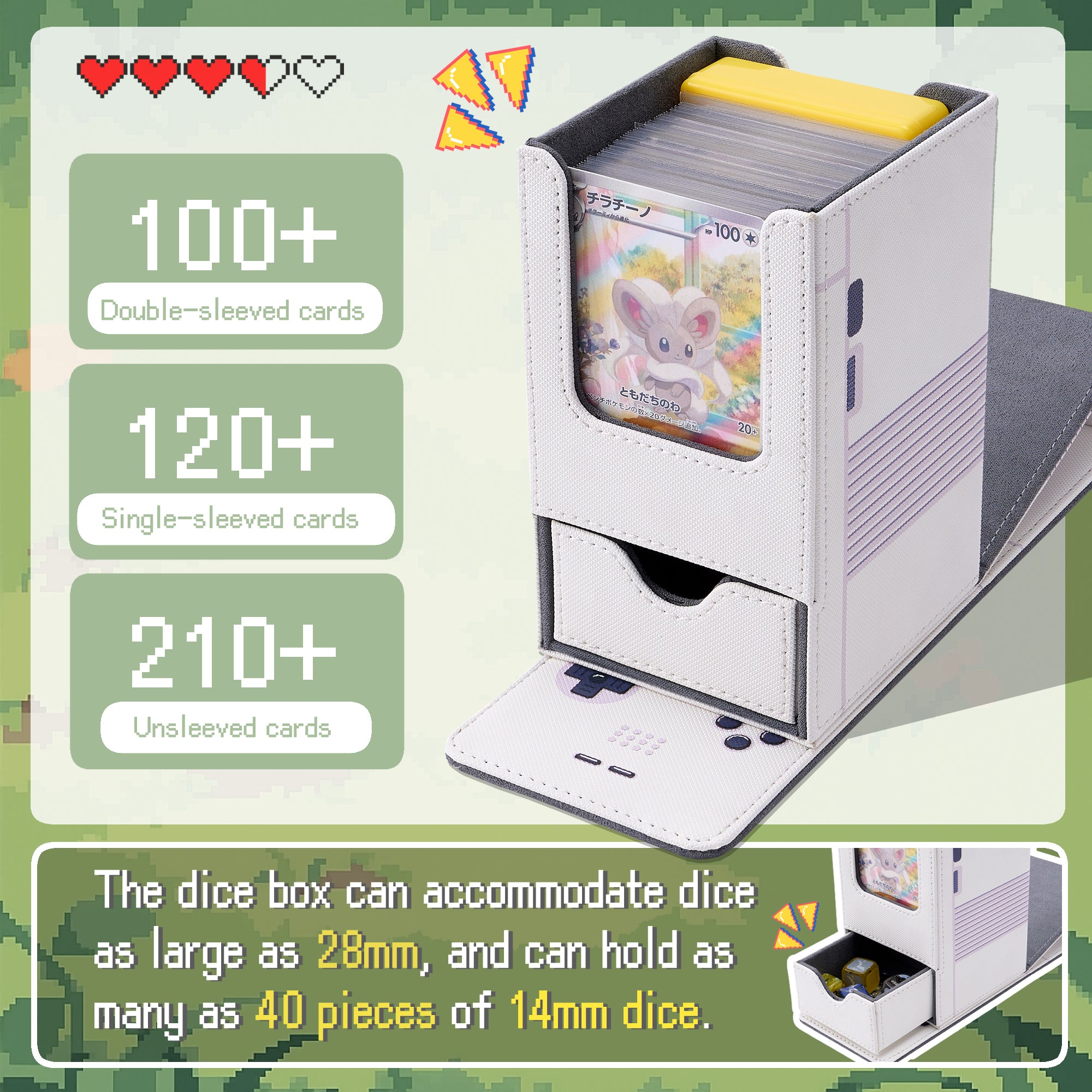 Retro Gaming Console MTG Deck Box with Dice Tray