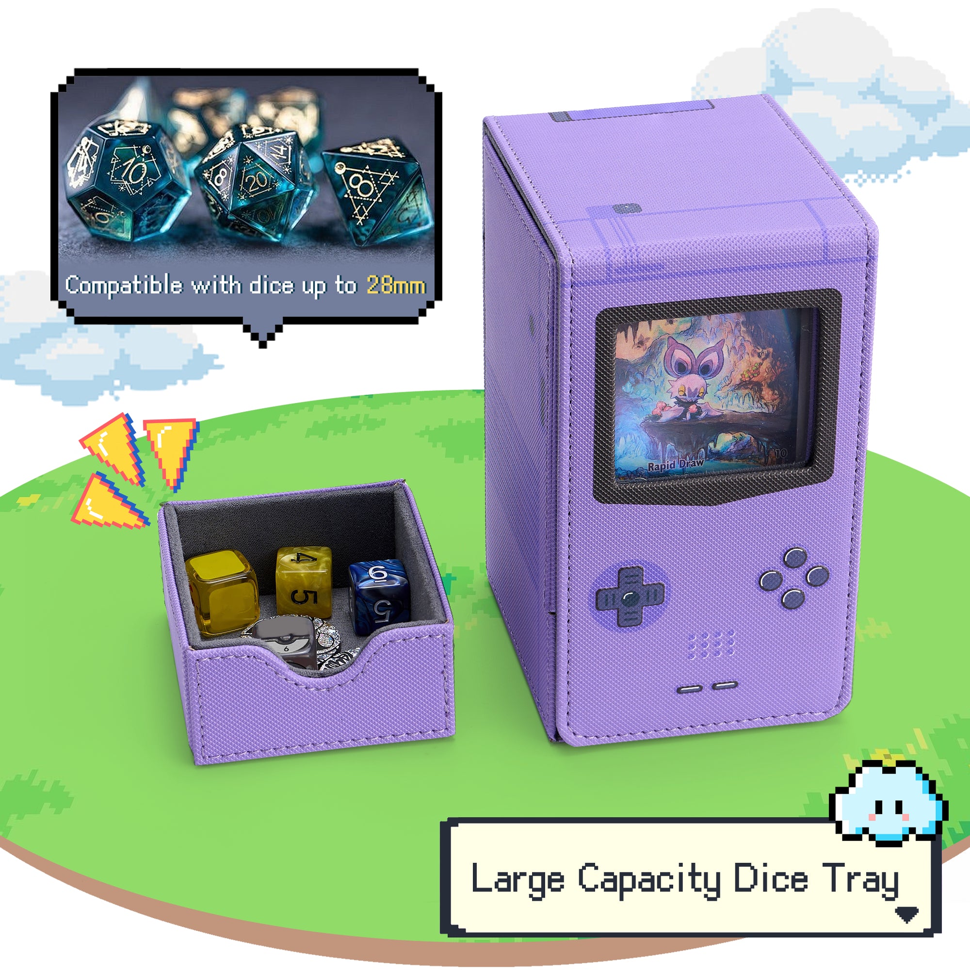 Retro Gaming Console MTG Deck Box with Dice Tray