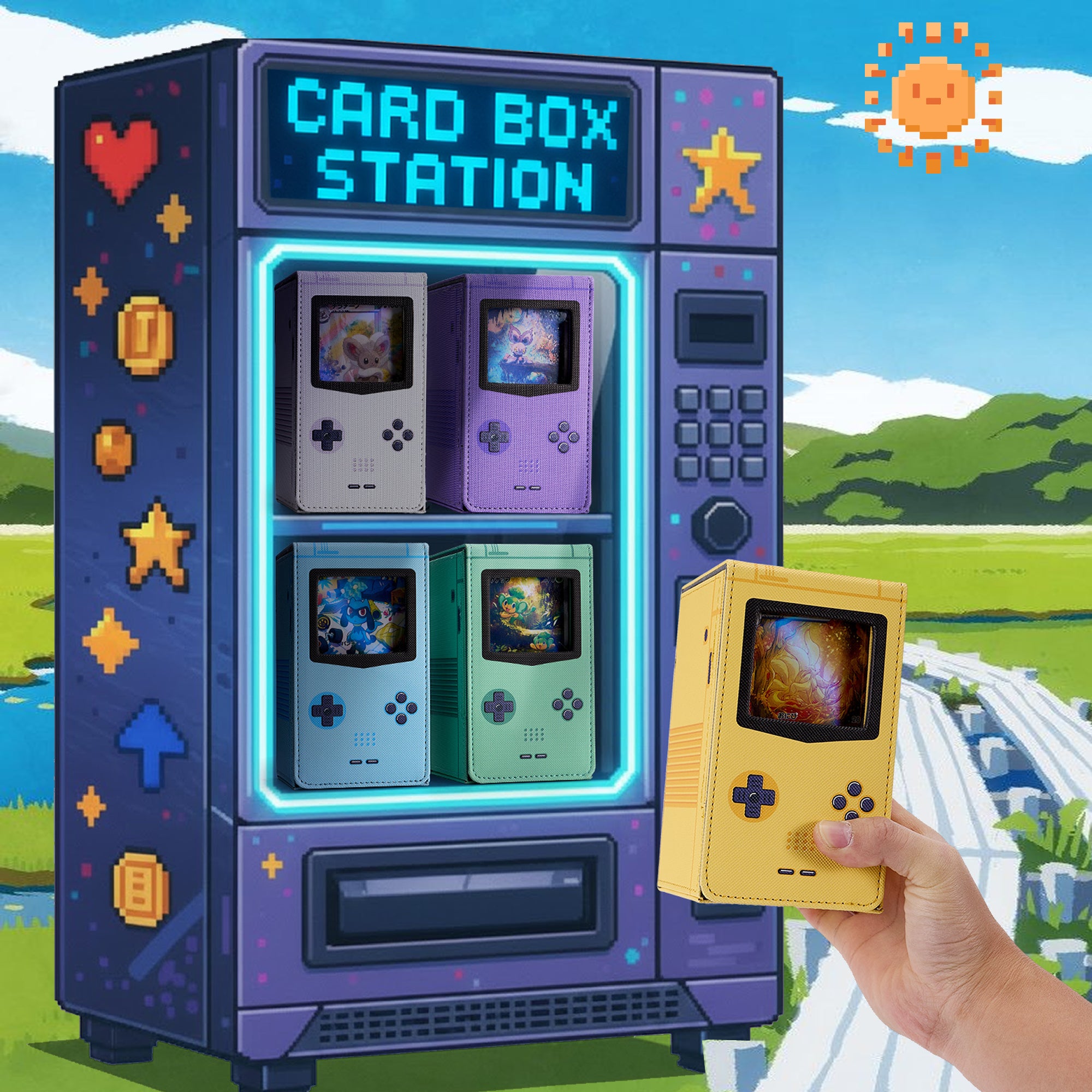 Retro Gaming Console MTG Deck Box with Dice Tray