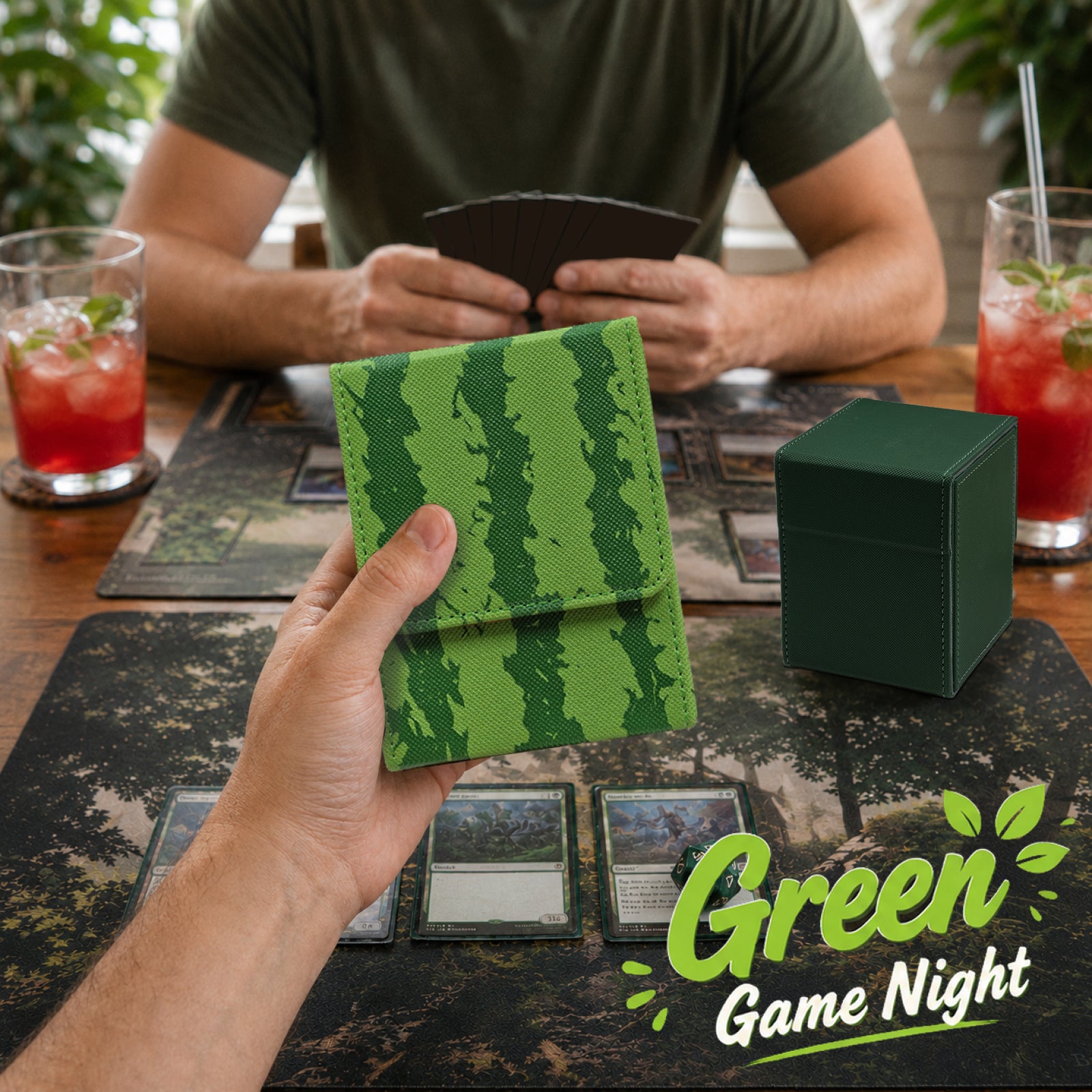 Watermelon Themed Deck Box with Commander Display Window