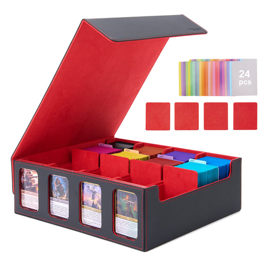 4 Row Card Storage with slot dividers and windows