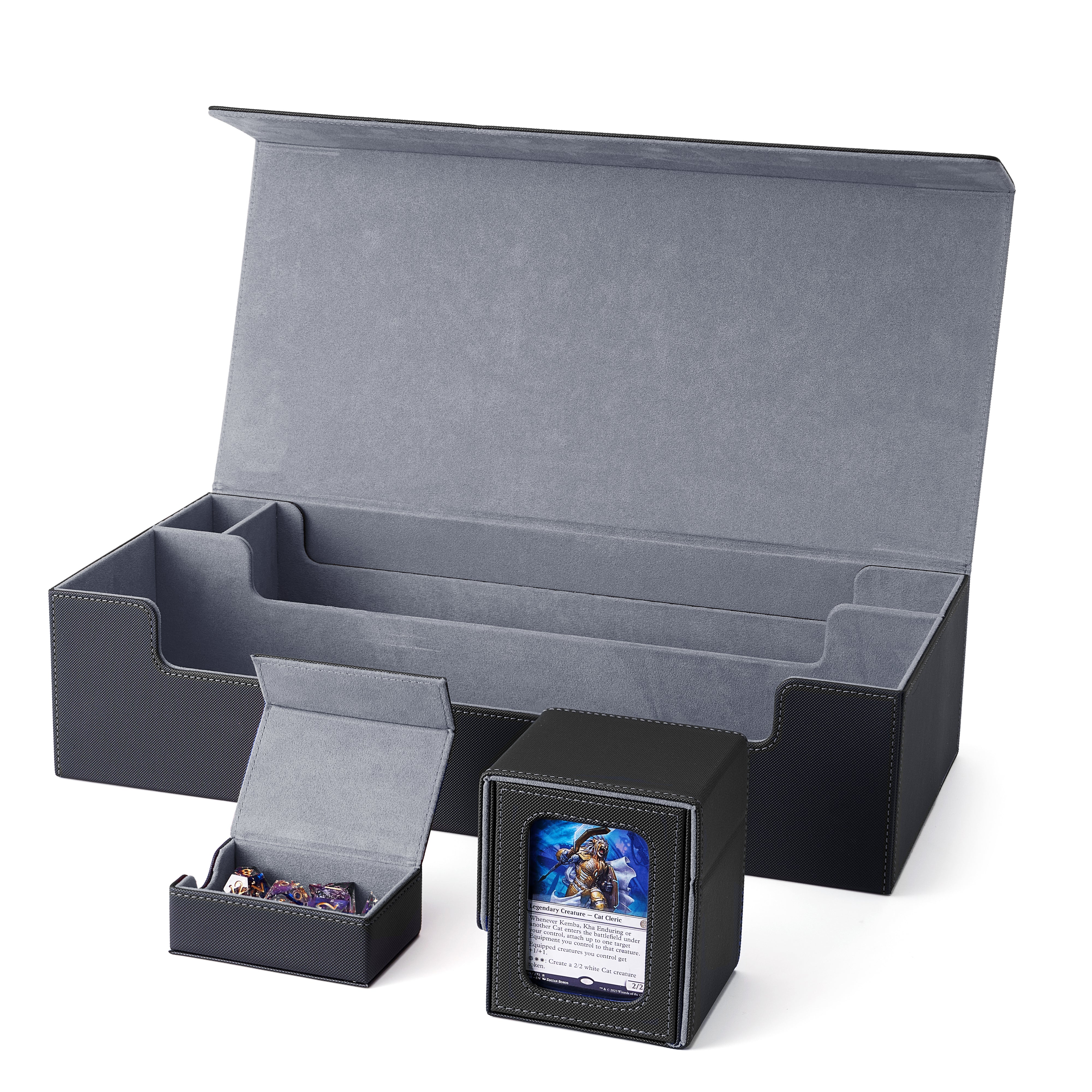 Compatible with 5 Display Card Deck Boxes with Playmat and Dice Box(only large box )