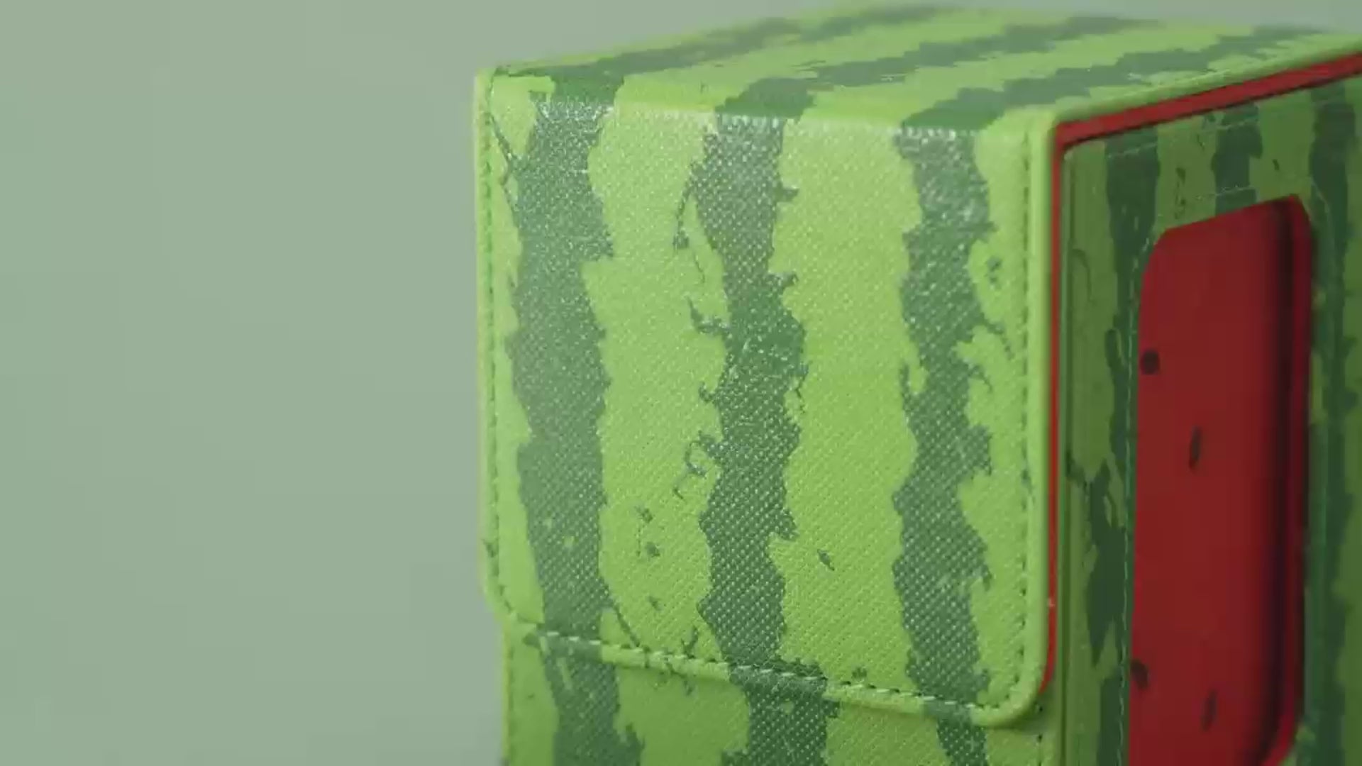 Watermelon Themed Deck Box with Commander Display Window